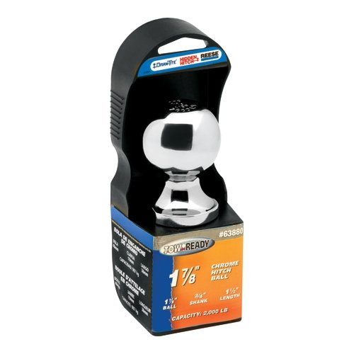 Draw-Tite 63880 - Trailer Hitch Ball, 1-7/8 in. Diameter, 2,000 lbs. Capacity, Chrome - Young Farts RV Parts