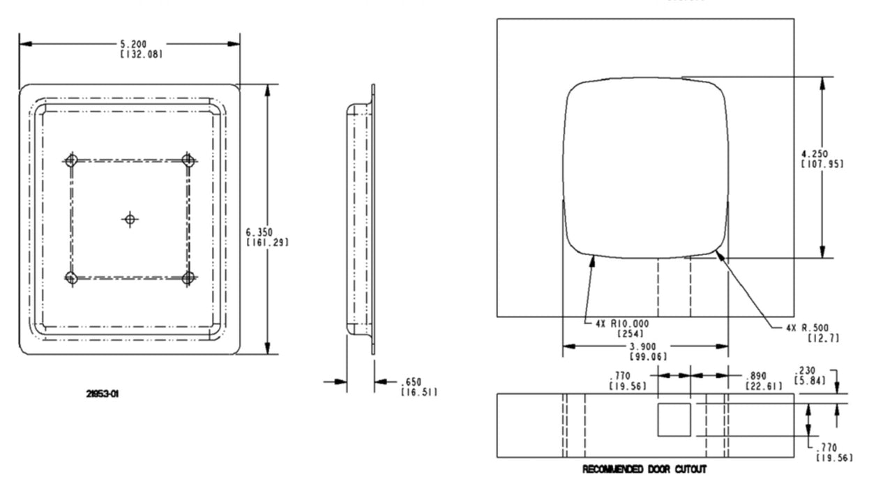 Entry Door Latch RV Designer T511 - Young Farts RV Parts
