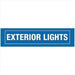 EXTERIOR LIGHTS SIGN - Young Farts RV Parts