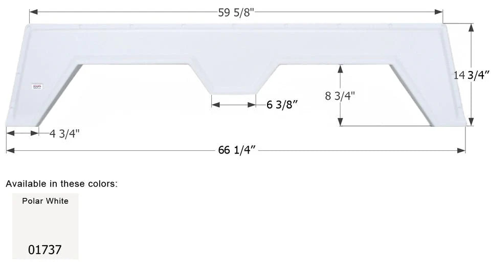 Icon 01737 Fender Skirt Polar White (Various Kustum Koach Brands) - Young Farts RV Parts