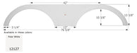 Icon 12127 Fender Skirt; Tandem Axle; Fits Various Heartland Brands Including North Trail; 76-5/8 Inch Length x 13-3/8 Inch Height - Young Farts RV Parts