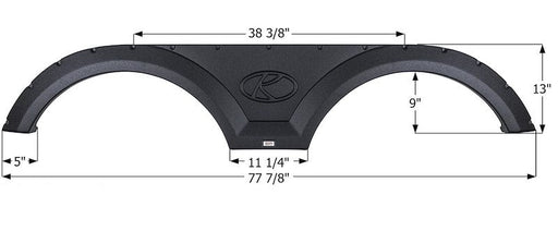 Icon 12410 Fender Skirt Various Keystone Brands Including Passport/ Premier/ Bullet 77 - 7/8 Inch 13 Inch Black - Young Farts RV Parts