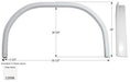 Icon Fender Skirt Various Jayco Brands Including Eagle 33-1/2 Inch 18 Inch Polar White 12558 - Young Farts RV Parts