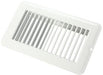 JR PRODUCTS 02-28945 - 4" X 8" FLOOR REGISTER - UNDAMPERED - METAL - WHITE - Young Farts RV Parts