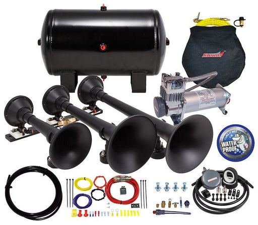 Kleinn Air Horns Black Triple Train Horn HK9 - Young Farts RV Parts