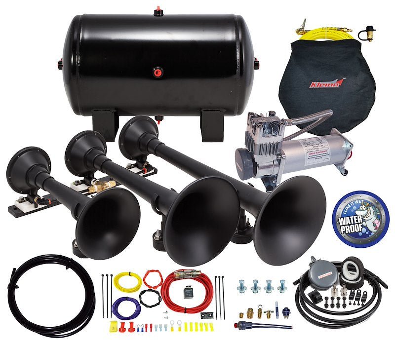 Kleinn Air Horns Black Triple Train Horn HK9 - Young Farts RV Parts