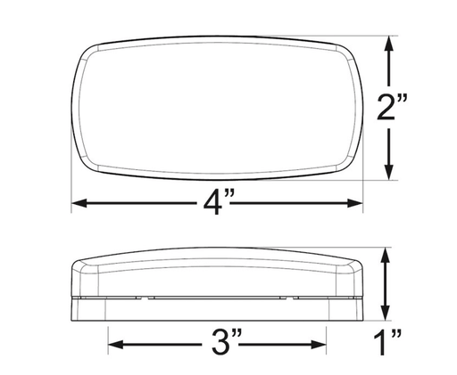 LED Clearance/Marker Light Oval Amber - Young Farts RV Parts
