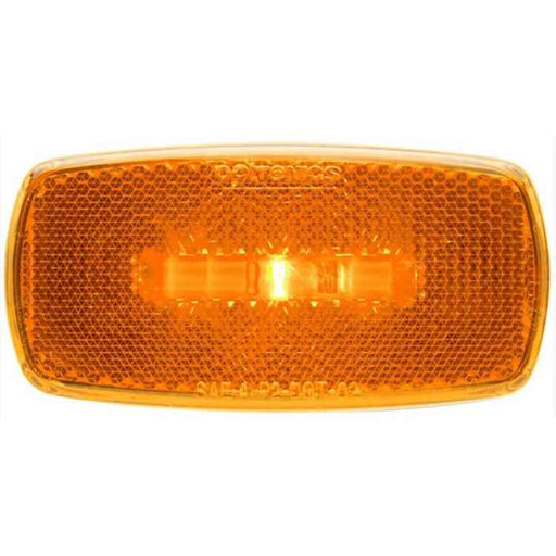 LED Clearance/Marker Light Oval Black Base Amber - Young Farts RV Parts