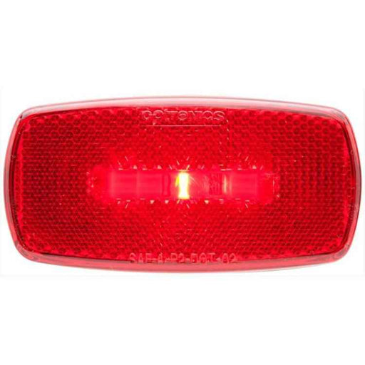 LED Clearance/Marker Light Oval Black Base Red - Young Farts RV Parts