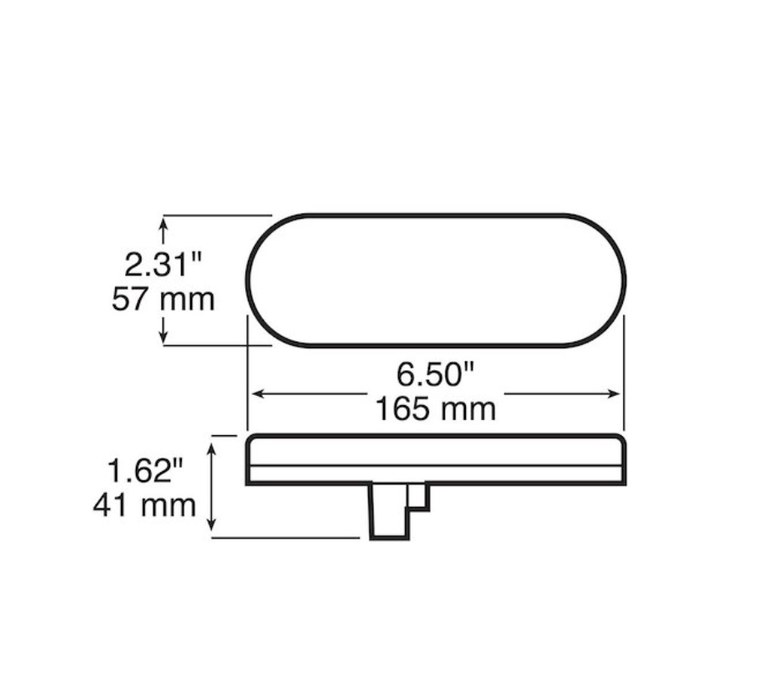 LED Oval Backup Light Clear - Young Farts RV Parts
