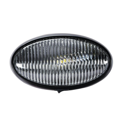 LED Oval Porch Light Switched Black Clear - Young Farts RV Parts