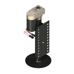 Leveling Jack Lippert Components 342610 Ground Control, Used To Level Fifth Wheel Trailer While Parked, Electric, 5000 Pound Capacity, 12.5" Stroke, Replacement Left Rear Short Leg For Lippert Ground Control 3.0 Leveling System, Round, With Motor, With Mo - Young Farts RV Parts