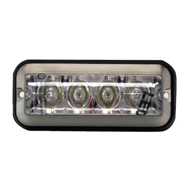 LIGHT,STROBE,4 - 7/8IN RECT,4LED,AMBE - Young Farts RV Parts