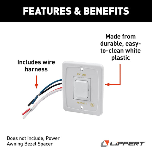 Lippert Components 285499 Awning Switch - Young Farts RV Parts