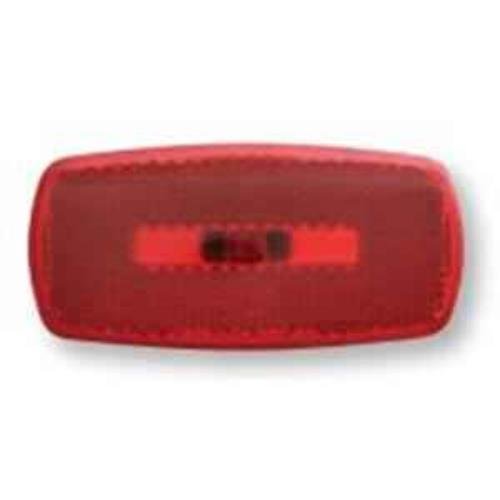 Marker/Clearance Light Oval Black Base Red - Young Farts RV Parts