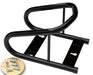 Motorcycle Wheel Chock Tow Rax SPWM Use To Keep Motorcycles Upright And Both Hands Free For Faster/ Easier Tie Downs; Powder Coated; Black; Steel; Single; With Wood Surface Mounting Hardware - Young Farts RV Parts
