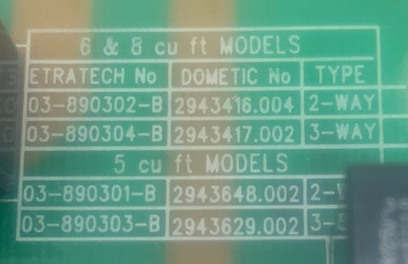 Dometic - Servel Refrigerator 3-Way PCB Board - 2943417.002