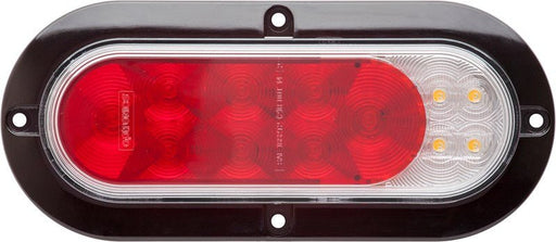 Optronics Trailer Lights - STL211XRFHB - Stop, Tail, Turn, Backup - Submersible - Oval - Red/Clear Lens - Young Farts RV Parts