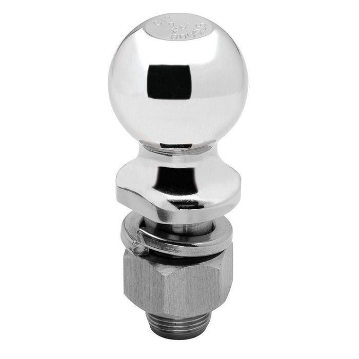 Packaged Hitch Ball 2" X 1" X 2 - 1/8" 6 000 Stainless Steel - Young Farts RV Parts