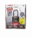Padlock BOLT Locks/ Strattec Security 7018518 Key Type - Uses Automotive Key, 5/16" Diameter Shackle, 2" Height x 0.95" Width Shackle Clearance, General Purpose, Chrome Plated, Black And Red, Steel, With Stainless Steel Lock Shutter And Protective Jacket - Young Farts RV Parts