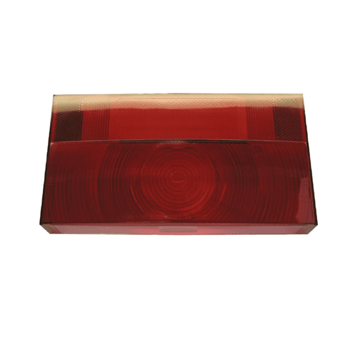 Peterson Mfg. V25913 - 25 Trailer Light Lens; Replacement Lens For Peterson Trailer Light Part Number 25913; Rectangular; Red/ Clear; Single; With License Light - Young Farts RV Parts