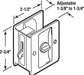 Prime-Line Products N 7161 Pocket Door Privacy Lock with Pull, Satin Chrome - Young Farts RV Parts