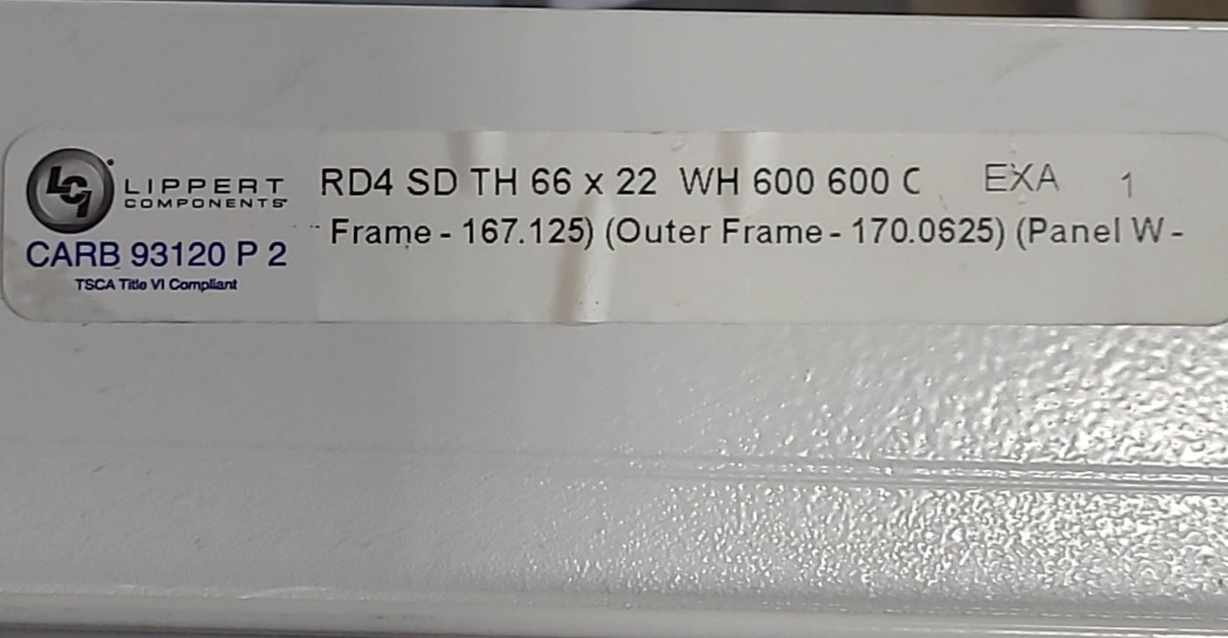 Radius Cornered Cargo Door 65 5/8" x 21 3/4" x 1 7/8" D - Young Farts RV Parts