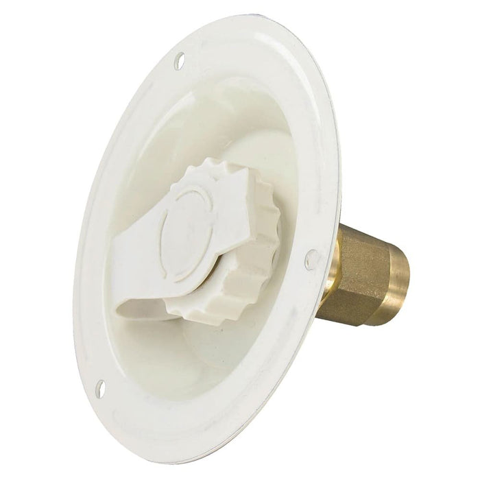 Recess Water Inlet Colonial White Bk - Lf - Young Farts RV Parts