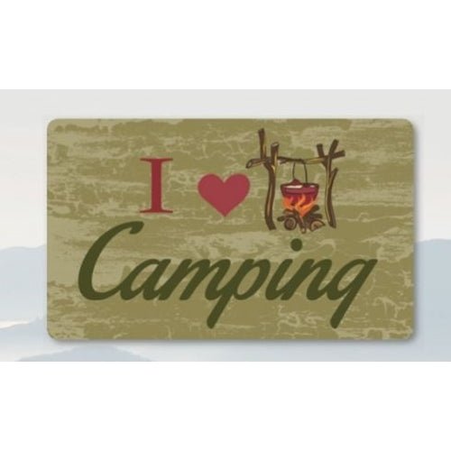 Recycled Rubber Door Mat 18" x 30", I Love Camping - Young Farts RV Parts