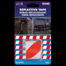 Reflective Tape Top Tape and Label RE821 Light Reflective; 1 - 1/2" x 40" Roll; Red And Silver - Young Farts RV Parts