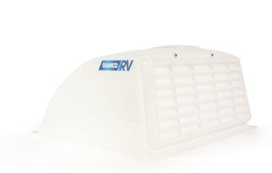 Roof Vent Cover Camco 40433 Exterior Mount, Dome Type Ventilation, Vented On One Sides, For 14" x 14" Vents, White, UV Stabilized Resin, With Vent Assembly/ Screen/ Installation Hardware, With English/ French Language Packaging, Single - Young Farts RV Parts