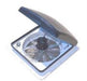 Roof Vent Heng's Industries SV4112-G4 Zephyr, For 14" x 14", With Screen, With Fan, White Screen/ Smoke Lid, 12 Volt 3 Speed Switch, High/ Medium/ Low Fan Settings, Reversible Air Flow - Young Farts RV Parts