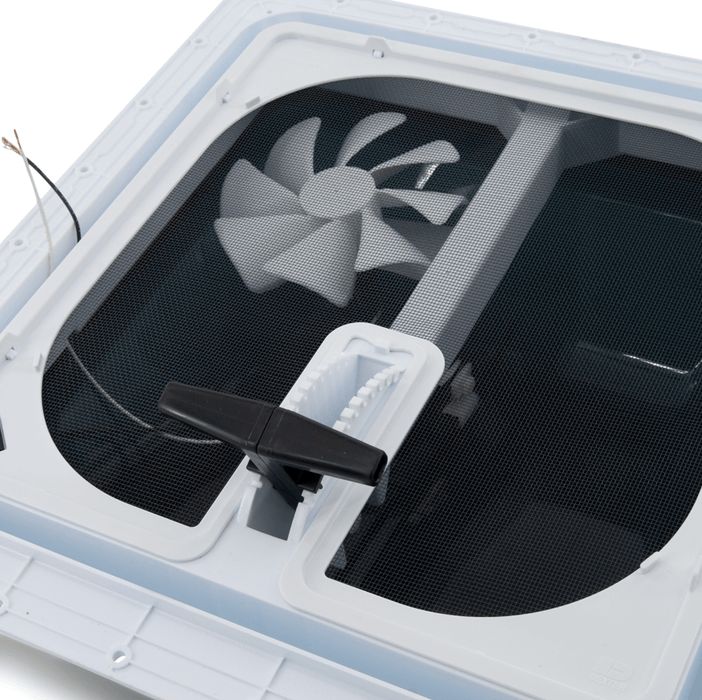 Roof Vent Ventline V2094 - 603 - 00 Manual Opening, 14 - 1/4" x 14 - 1/4", With Screen, With 12 Volt Fan, Polypropylene - Young Farts RV Parts