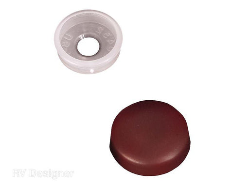 RV Designer H605 Screw Cover Set - Brown - Young Farts RV Parts