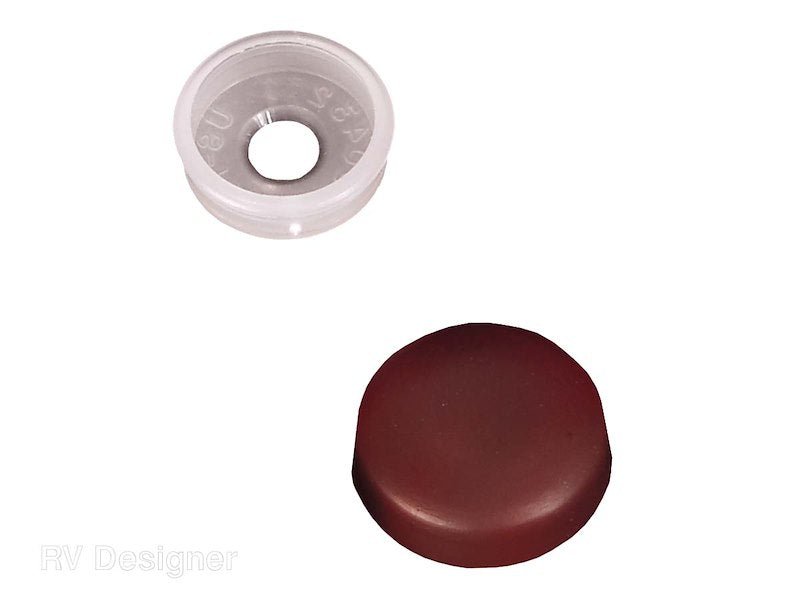 RV Designer H605 Screw Cover Set - Brown - Young Farts RV Parts