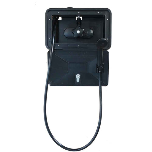 Shower Box w/Single Lever Black Shower Valve - Young Farts RV Parts