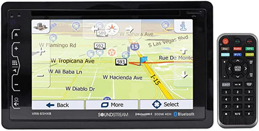 Soundstream VRN-65HXB In-Dash 2-DIN 6.2" Touchscreen LCD DVD Receiver with Bluetooth, GPS Navigation and SiriusXM Ready - Young Farts RV Parts