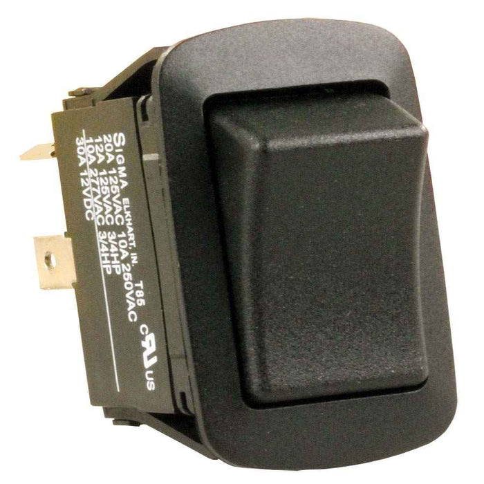 SPST On/Off Switch - Black - Young Farts RV Parts
