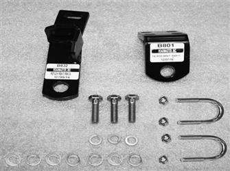 Steering Stabilizer Bracket Roadmaster RBK24 Reflex, Single, With One Chassis Bracket/ One Tie Rod Bracket/ Four 10 Millimeter Flat Washer/ Four 3/8" Lock Nuts/ Two 3/8" U-Bolts - Young Farts RV Parts