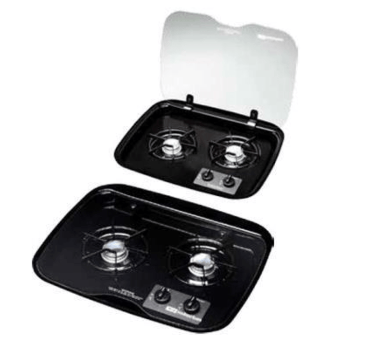 Suburban 3084A Stove Top Cover for SDN2 Cooktop - Flush Mount - Opaque Glass - Young Farts RV Parts