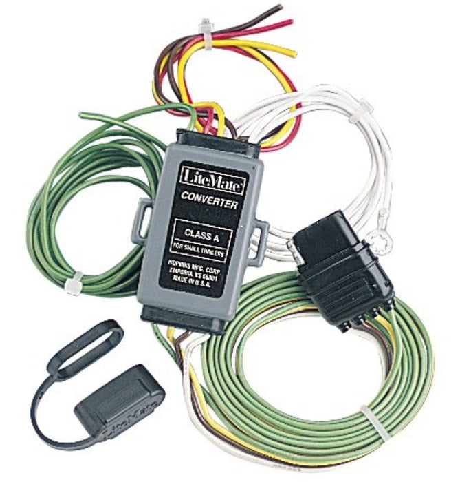 Tail Light Converter Hopkins MFG 48925 Direct Battery Powered, Adapts An Independent Bulb Taillight System Of The Tow Vehicle To The Common Bulb Taillight System, With Integrated Circuit Protection, 2.1 Amps Per Output, Without Circuit Probe, 72" Length, - Young Farts RV Parts