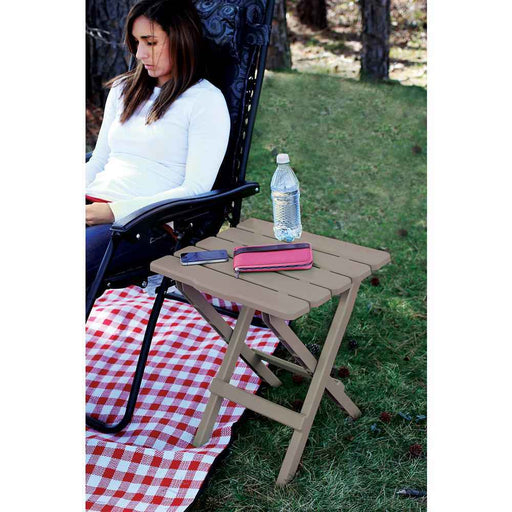 Taupe Large Adirondack Portable Outdoor Folding Side Table - Young Farts RV Parts