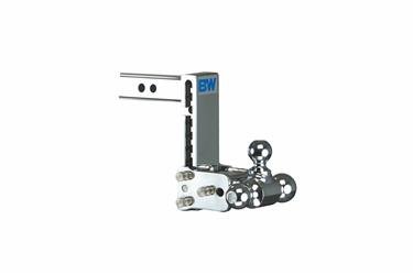 Trailer Hitch Ball Mount B&W Trailer Hitches TS10049C Tow & Stow Model 10, Class IV, Fits 2" Receiver, 10000 Pound Gross Trailer Weight/ 1000 Pound Tongue Weight, 7" Drop/ 7 - 1/2" Rise, Tri Ball - 1 - 7/8" And 2" And 2 - 5/16" - Young Farts RV Parts