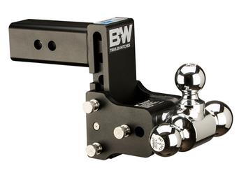 Trailer Hitch Ball Mount B&W Trailer Hitches TS20048B Tow & Stow ™, Class V, Fits 2 - 1/2" Receiver, 14500 Pound Gross Trailer Weight/ 1450 Pound Tongue Weight, 5" Drop/ 4 - 1/2" Rise, Tri Ball - 1 - 7/8" ( Rated At 3500 Pounds)And 2" (Rated At 7500 Pounds) And 2 - Young Farts RV Parts