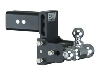 Trailer Hitch Ball Mount B&W Trailer Hitches TS30048B Tow & Stow Model 10, Class V, Fits 3" Receiver, 21000 Pound Gross Trailer Weight/ 2100 Pound Tongue Weight, 4 - 1/2" Drop/ 4" Rise, Tri Ball - 1 - 7/8" ( Rated At 3500 Pounds)And 2" (Rated At 7500 Pounds) An - Young Farts RV Parts