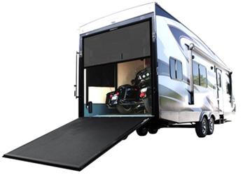 Trailer Tailgate Screen LaSalle Bristol 1409600PBK CrossBreeze, For Toy Haulers With Rear Wall - To - Wall Opening Up To 96" Width, Enclosed Canister With Side Rails, Heavy Duty Tear And Puncture Resistant Fiberglass Wire Mesh Screen/ Plastic And Metal Housin - Young Farts RV Parts