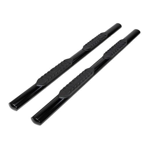 TRAILFX 4 Inch Oval Straight Powder Coated Black Mild Steel Rocker Panel Mount A1533B - Young Farts RV Parts