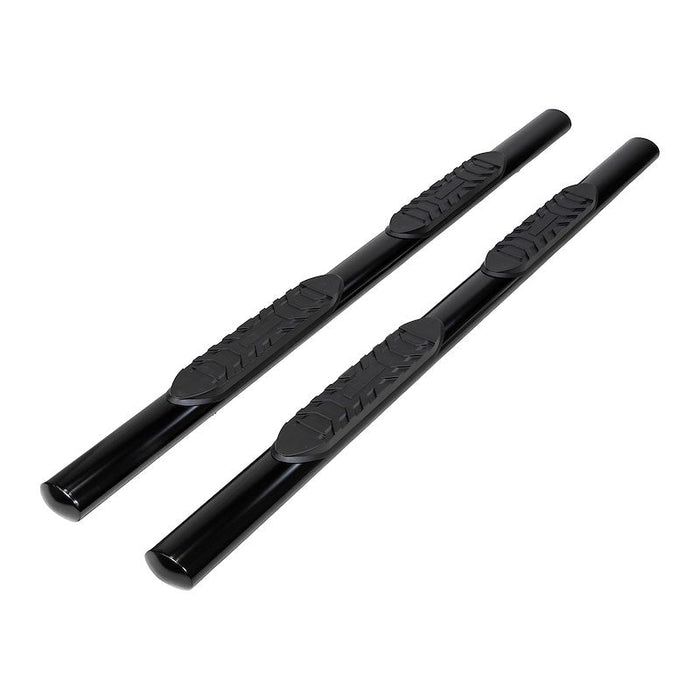 TRAILFX 4 Inch Oval Straight Powder Coated Black Mild Steel Rocker Panel Mount A1533B - Young Farts RV Parts