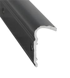 Trim Molding AP Products 021-51102-12 Non-Insert Roof Rim Type, 1-1/8" Height x 1/2" Width x 12 Foot Length, Black, Aluminum - Young Farts RV Parts