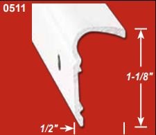 Trim Molding AP Products 021-51103-16 Non-Insert Roof Rim Type, 1-1/8" Height x 1/2" Width x 16 Foot Length, Mill, Aluminum - Young Farts RV Parts